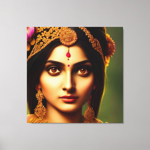 Hindu Goddess Indrani - Venus Canvas Afdruk