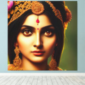 Hindu Goddess Indrani - Venus Canvas Afdruk (Insitu (Houten vloer))