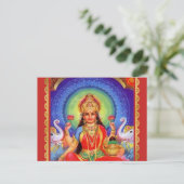 Hindu Goddess Lakshmi Maa Briefkaart (Staand voorkant)