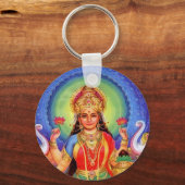 Hindu Goddess Lakshmi Maa Sleutelhanger (Voorkant)