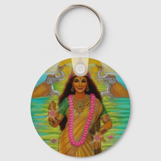 Hindu Goddess Lakshmi Sleutelhanger (Voorkant)