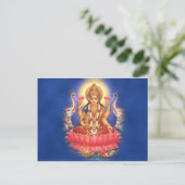 Hindu Goddess Laxmi Devi Mata Briefkaart (Staand voorkant)