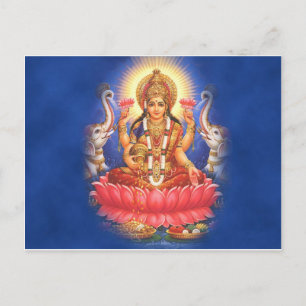 Hindu Goddess Laxmi Devi Mata Briefkaart