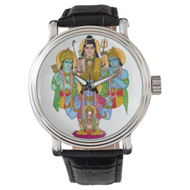 Hindu Gods Clock Horloge (Voorkant)