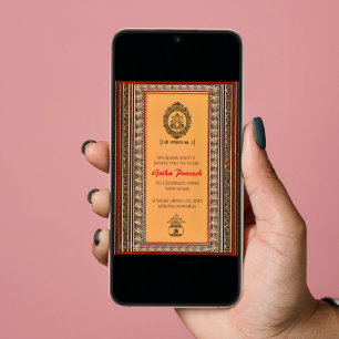 Hindu House Warming Griha Pravesh Uitnodiging