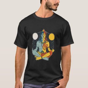Hindu Lord Shiva beeld Goddelijke meditatie beeldj T-shirt