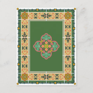 Hindu Muslim Arabic Wedding or Mehndi Invitation 5 Kaart