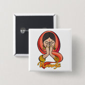 Hindu Namaste Vierkante Button 5,1 Cm (Voorkant /achterkant)