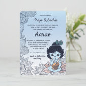 Hindu Namkaran Baby Naming Ceremony Invitation (Debout devant)