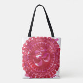 Hindu OM  over het gedrukte Tas (Achterkant)