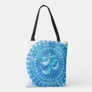 Hindu OM over het gedrukte Tas