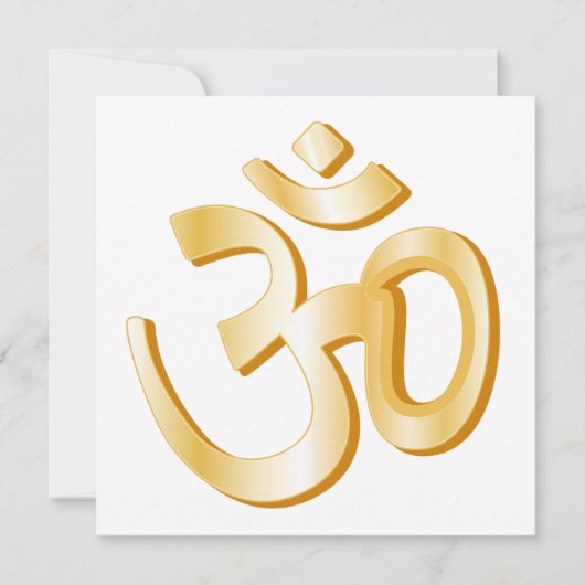 Hindu om symbooluitnodiging / aankondiging platte  (Voorkant)