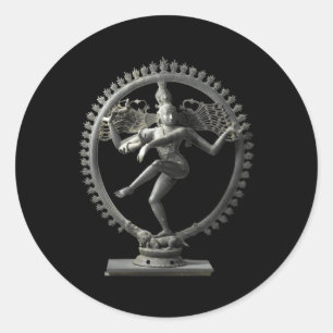 Hindu Shiva Nataraja Dansend standbeeld Dancing Na Ronde Sticker