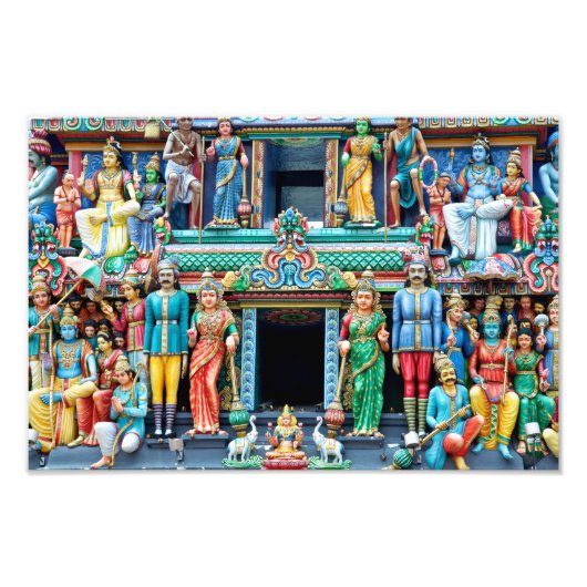 Hindu Temple Singapore Foto Afdruk (Voorkant)