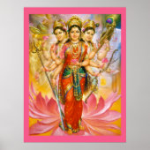 Hindu Three Goddesses Large Canvas Print (Voorkant)