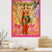 Hindu Three Goddesses Poster (Keuken)