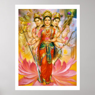 Hindu Three Goddesses Poster