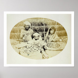 Hindu Vegetable and Fruit Sellers in Madras, 19e Poster