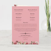 Hindu Wedding Ceremony Guide (roze rood) gevouwen Programma (Achterkant)