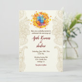Hindu Wedding Invitation card (Staand voorkant)