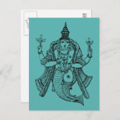 Hinduism: Vishnu Briefkaart (Voorkant / Achterkant)