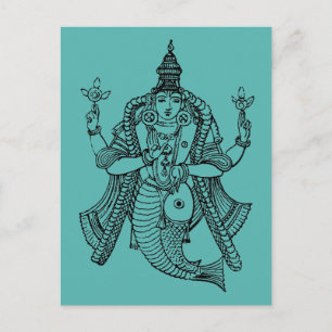 Hinduism: Vishnu Briefkaart