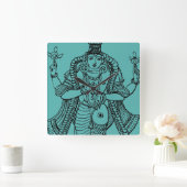 Hinduism: Vishnu Vierkante Klok (Huis)