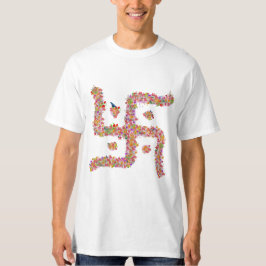 Hindus Flower Swastika-symbool T-shirt