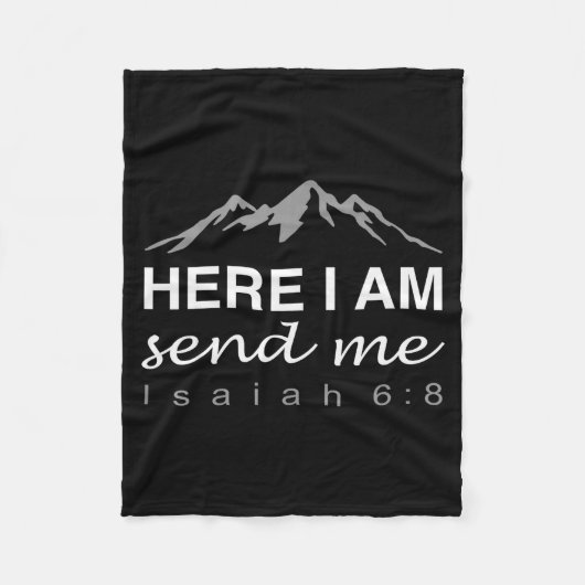 Hineni Here I Am Send Me Christians Hebrew Words  Fleece Deken (Voorkant)