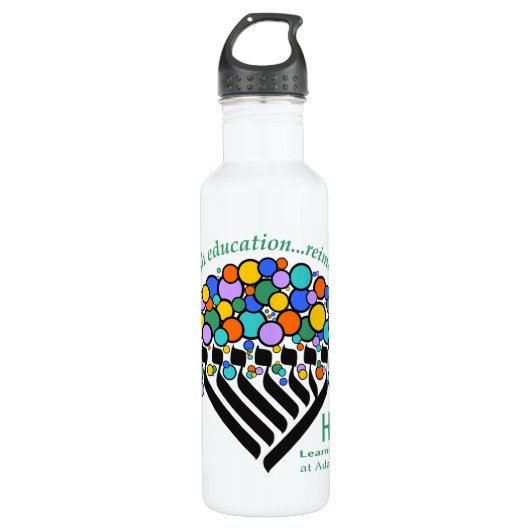 Hineni Learning Center Water Bottle - White Waterfles (Voorkant)