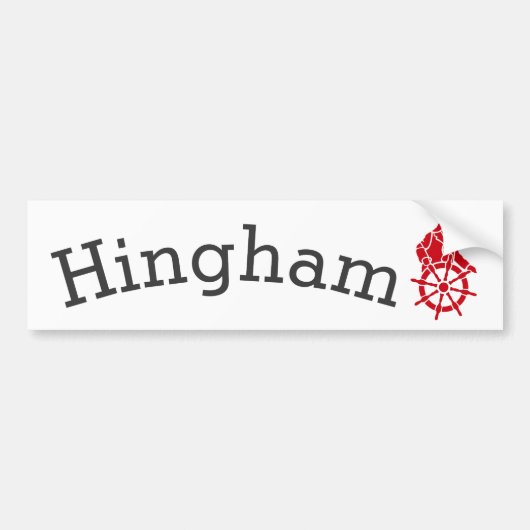 Hingham Massachusetts Bumpersticker (Voorkant)
