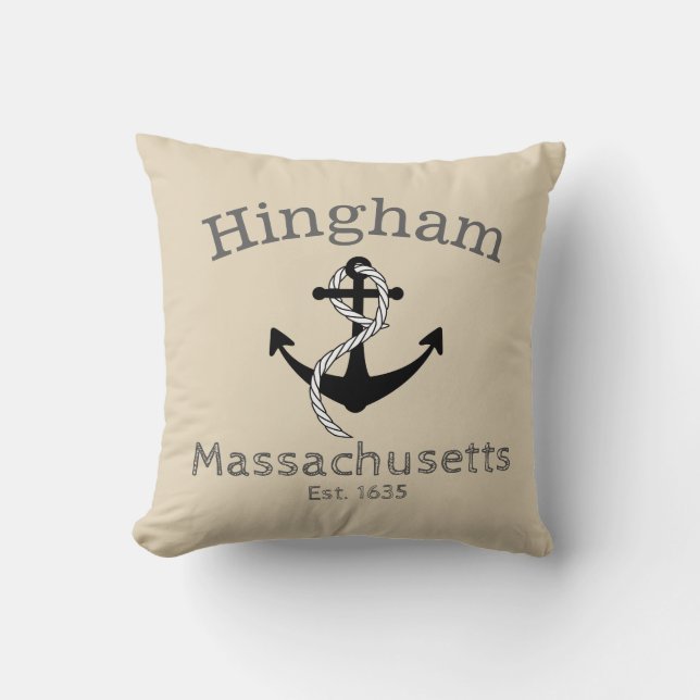 Hingham Massachusetts Zee Anchor Kussen (Voorkant)