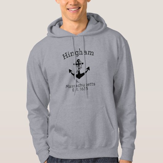 Hingham Zee Anchor en touw 3 Hoodie (Voorkant)