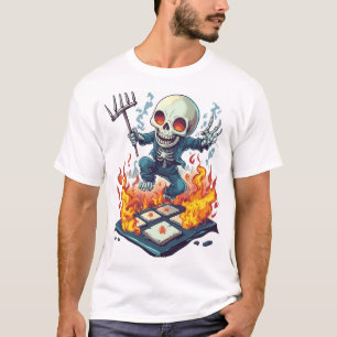 Hinkelbaan uit de Hel � Grappige Duivel Schedel T-shirt