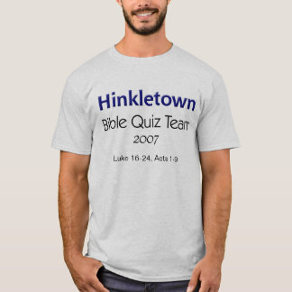 Hinkletown Bible Quiz Team, 2007 T-shirt