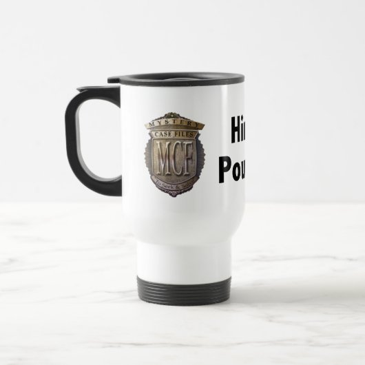 Hint Meter. Pour to Refill. 2 regels zwart Reisbeker (Links)