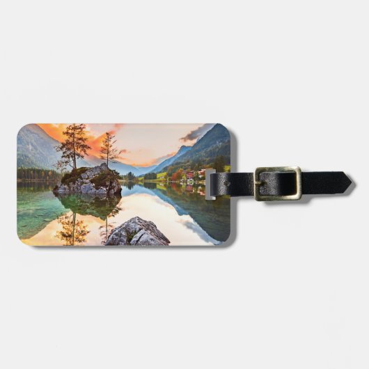 Hintersee Lake, Beieren, Duitsland Bagagelabel (Voorkant horizontaal)