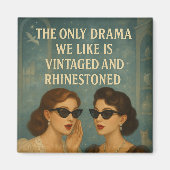 Hints van Violet  Rhinestone Drama Magnet Magneet (Voorkant)