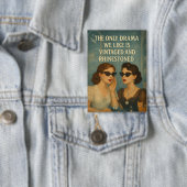 Hints van Violet  Rhinestone Drama Pin Button (Insitu)