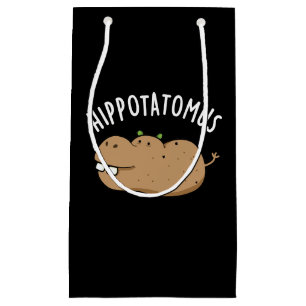 Hip-aardappel-mus Funny Hippo Pun Dark BG Klein Cadeauzakje