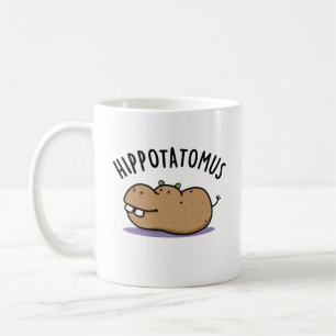 Hip-aardappel-mus Funny Hippo Pun Koffiemok