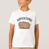 Hip-aardappel-mus Funny Hippo Pun T-shirt (Voorkant)