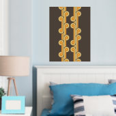 Hip Abstracte golven industriële fusiespecifieke k Folie Afdrukken (Insitu (Slaapkamer))