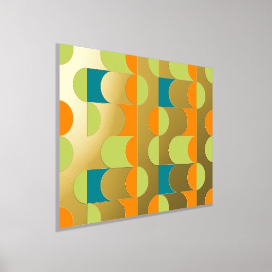 Hip Abstracte halve cirkels avy Mosaic Art Patroon Folie Afdrukken (Laagn)