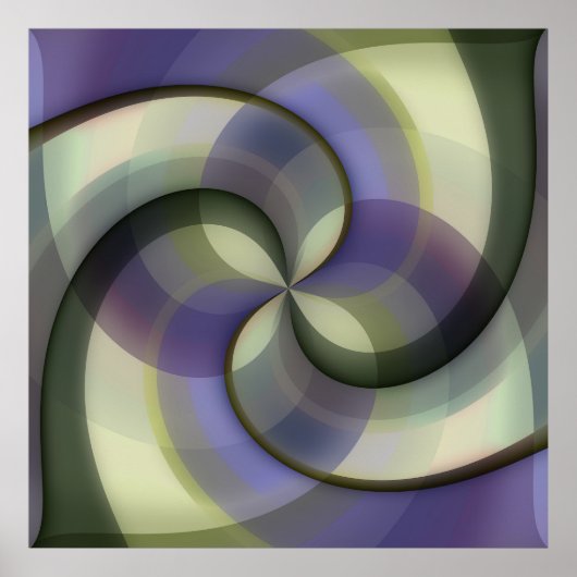 Hip Abstracte halve cirkels avy Mosaic Art Patroon Poster (Voorkant)