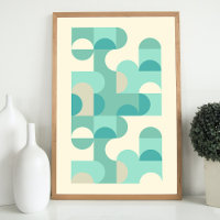 Hip Abstracte halve cirkels avy Mosaic Art Patroon