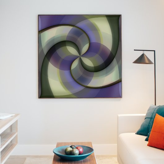 Hip Abstracte halve cirkels avy Mosaic Art Patroon Poster