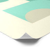 Hip Abstracte halve cirkels avy Mosaic Art Patroon Poster (Hoek)