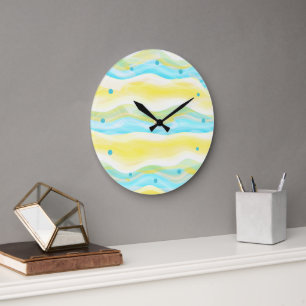 Hip Artistiek Abstract Retro Cool Golf Art Patroon Grote Klok