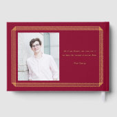 Hip Border Foil Photo Graduation Guest Book (Verso)